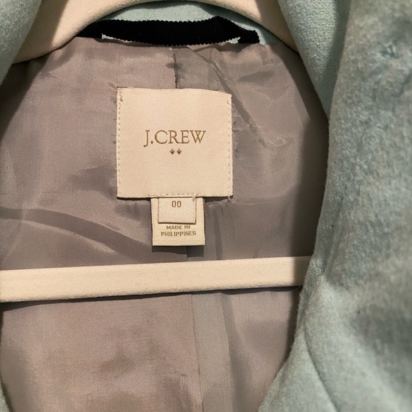 J. Crew Women's Pea Coat in Mint / sea foam green / light aqua blue - Picture 2 of 3